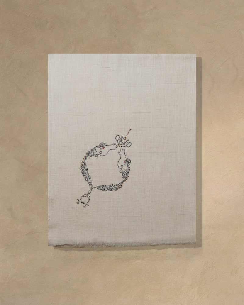 Hock Roan Cashmere stole Ivory stole from the Ashwaa Equestrian collection