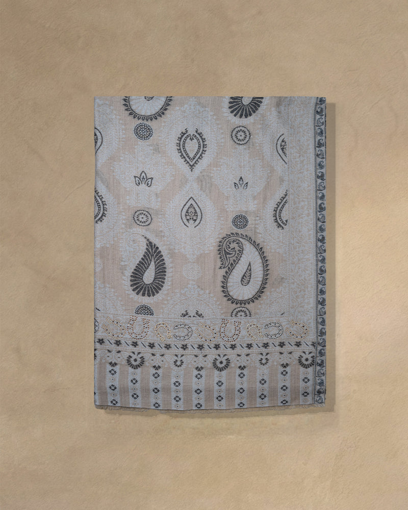 Pastern Dune Wool Stole — Beige stole from the Ashwaa Equestrian collection