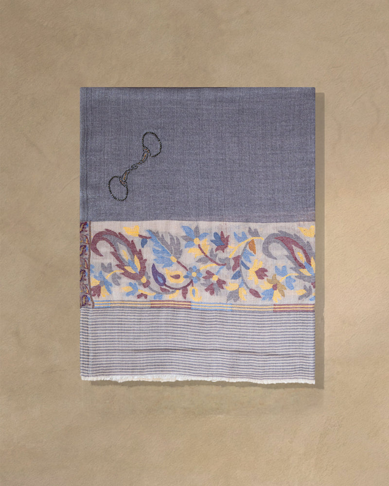 Cantle Bloom Wool Stole — Lavender stole from the Ashwaa Equestrian collection