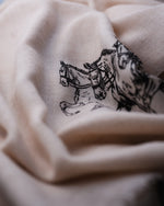 Passage Grace Cashmere Stole — Cream stole from the Ashwaa Dressage collection