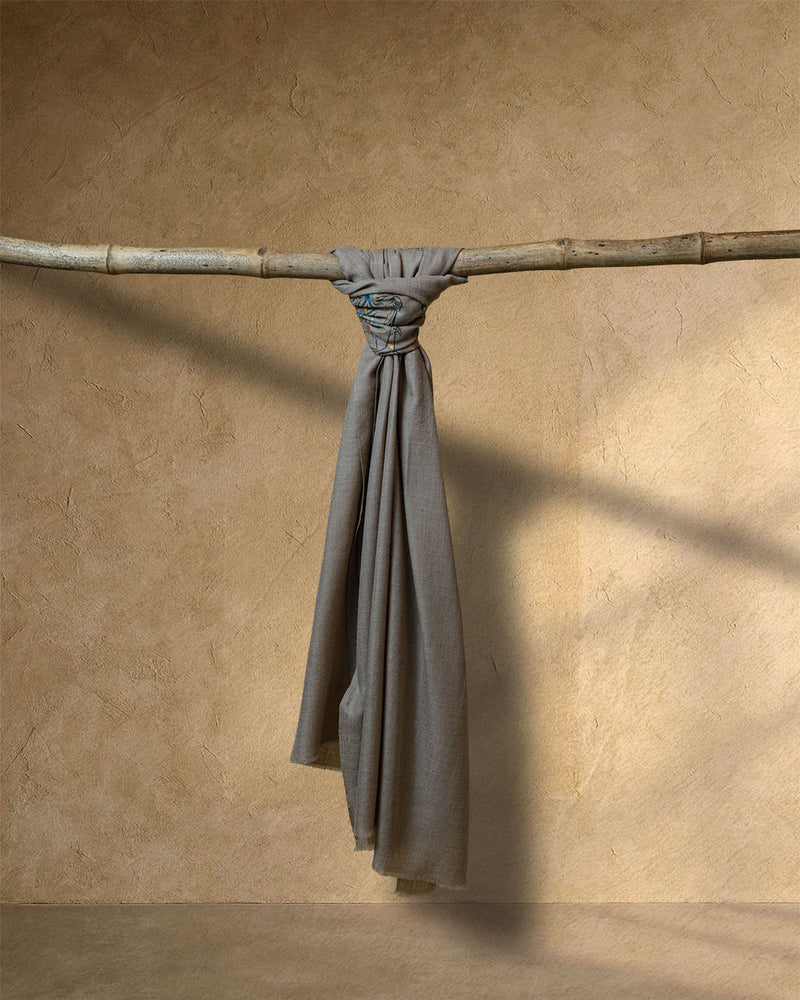 Mane Dusk Cashmere stole  Ivory stole from the Ashwaa Equestrian collection
