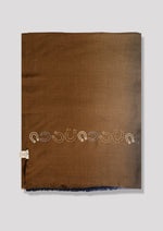 Chukka Stride Cashmere Stole — Brown stole from the Ashwaa Polo collection