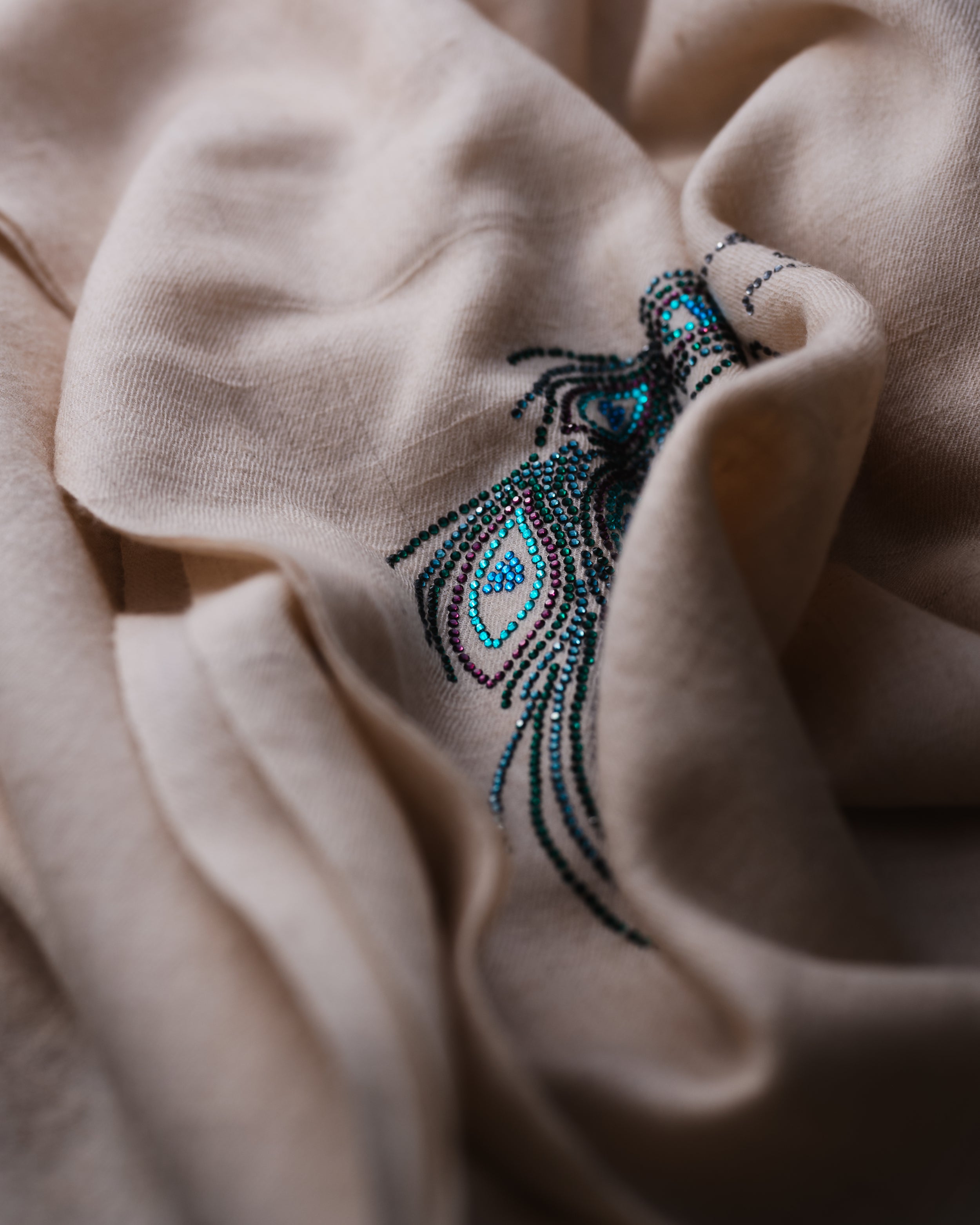 Volte Cadence Cashmere Stole — Earth Brown stole from the Ashwaa Dressage collection