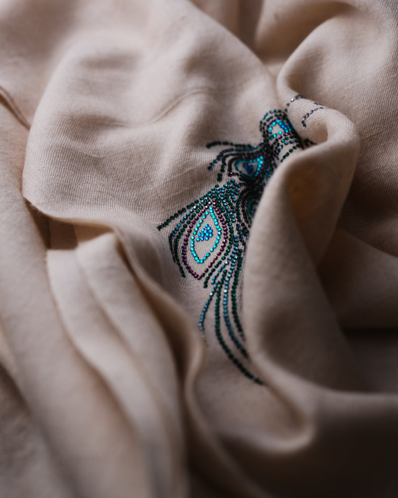 Volte Cadence Cashmere Stole — Earth Brown stole from the Ashwaa Dressage collection