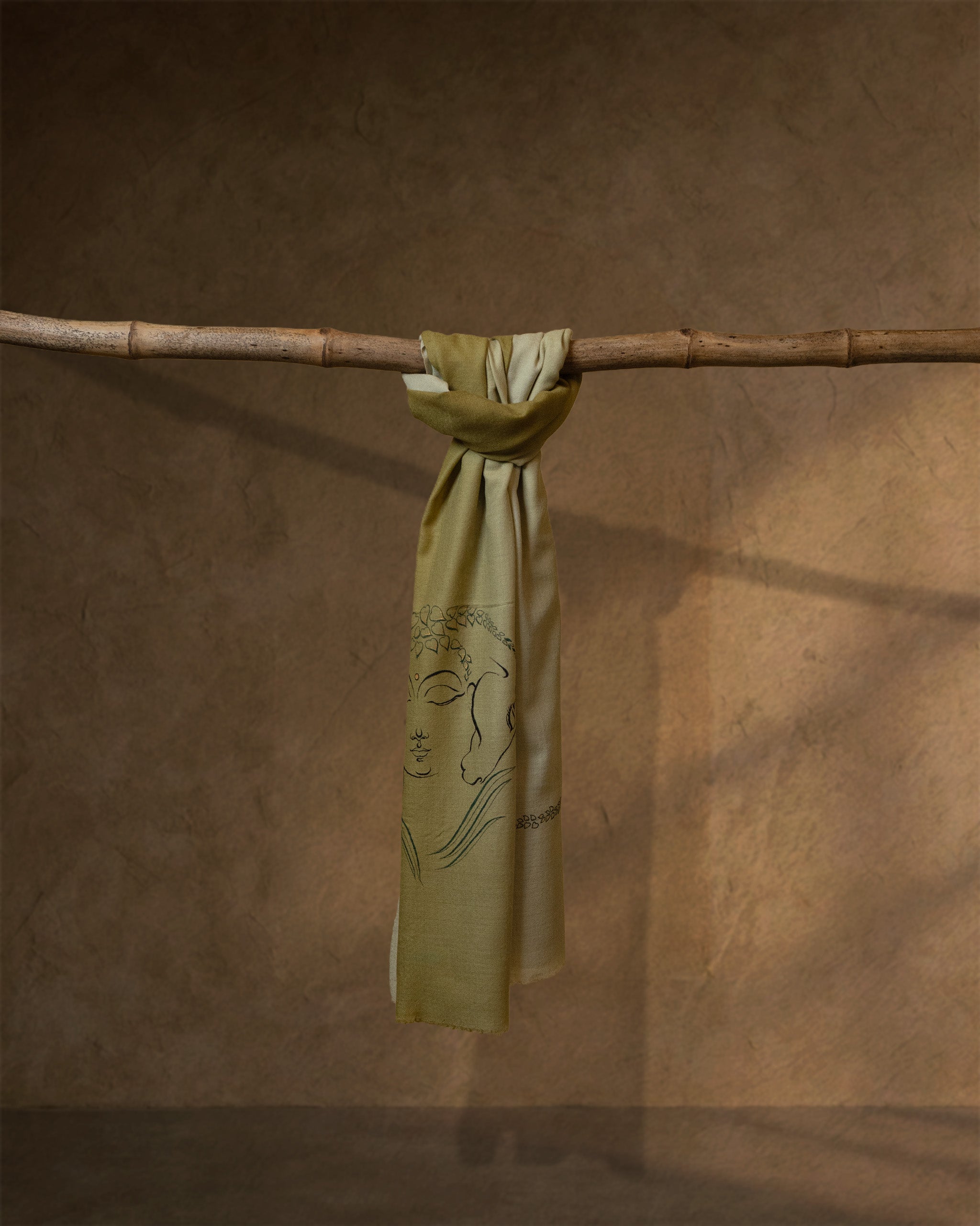 Levade Gilt Cashmere Stole — Lemon Yellow stole from the Ashwaa Dressage collection