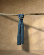 Mist Pommel Cashmere Stole  Grey stole from the Ashwaa Equestrian collection