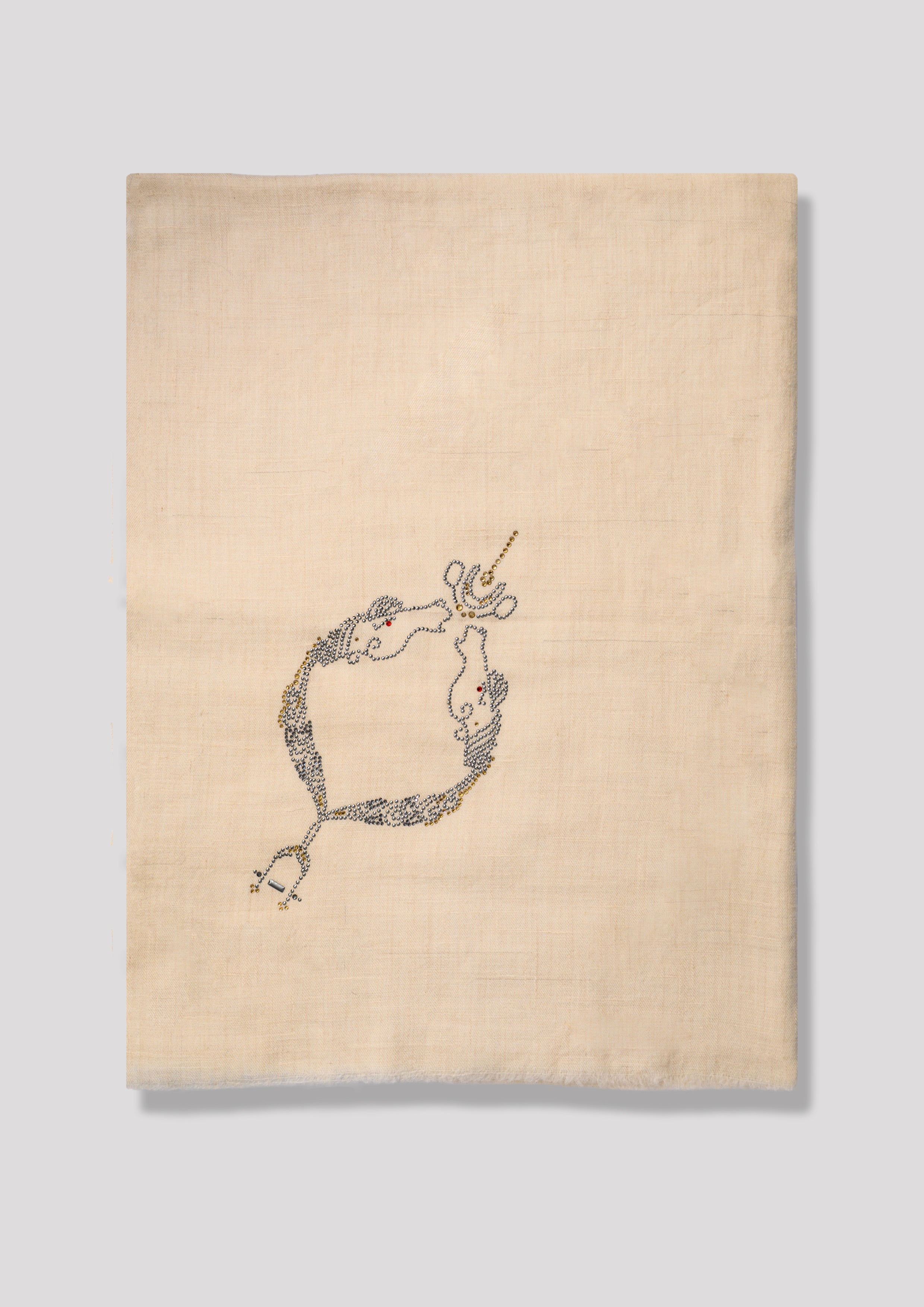 Hock Roan Cashmere Stole — Cream stole from the Ashwaa Equestrian collection