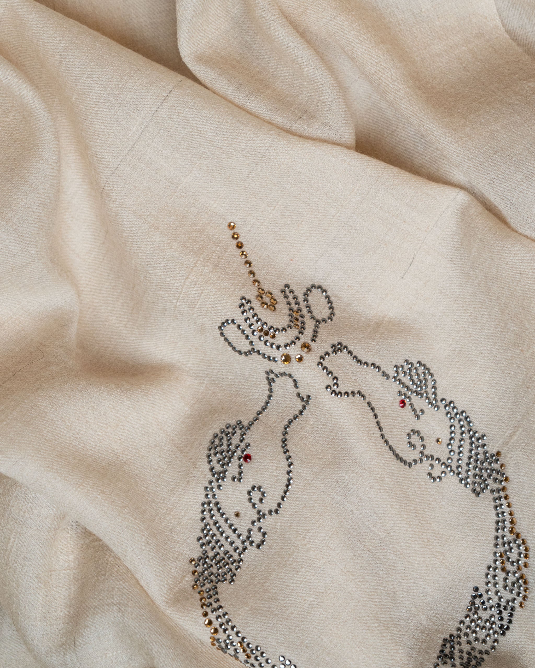 Hock Roan Cashmere Stole — Cream stole from the Ashwaa Equestrian collection
