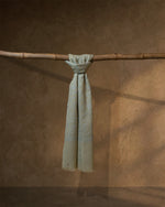 Pasture Dun Baby Cashmere Stole — Olive Green stole from the Ashwaa Icons collection