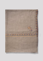 Meadow Dawn Baby Cashmere Stole — Natural Brown stole from the Ashwaa Icons collection