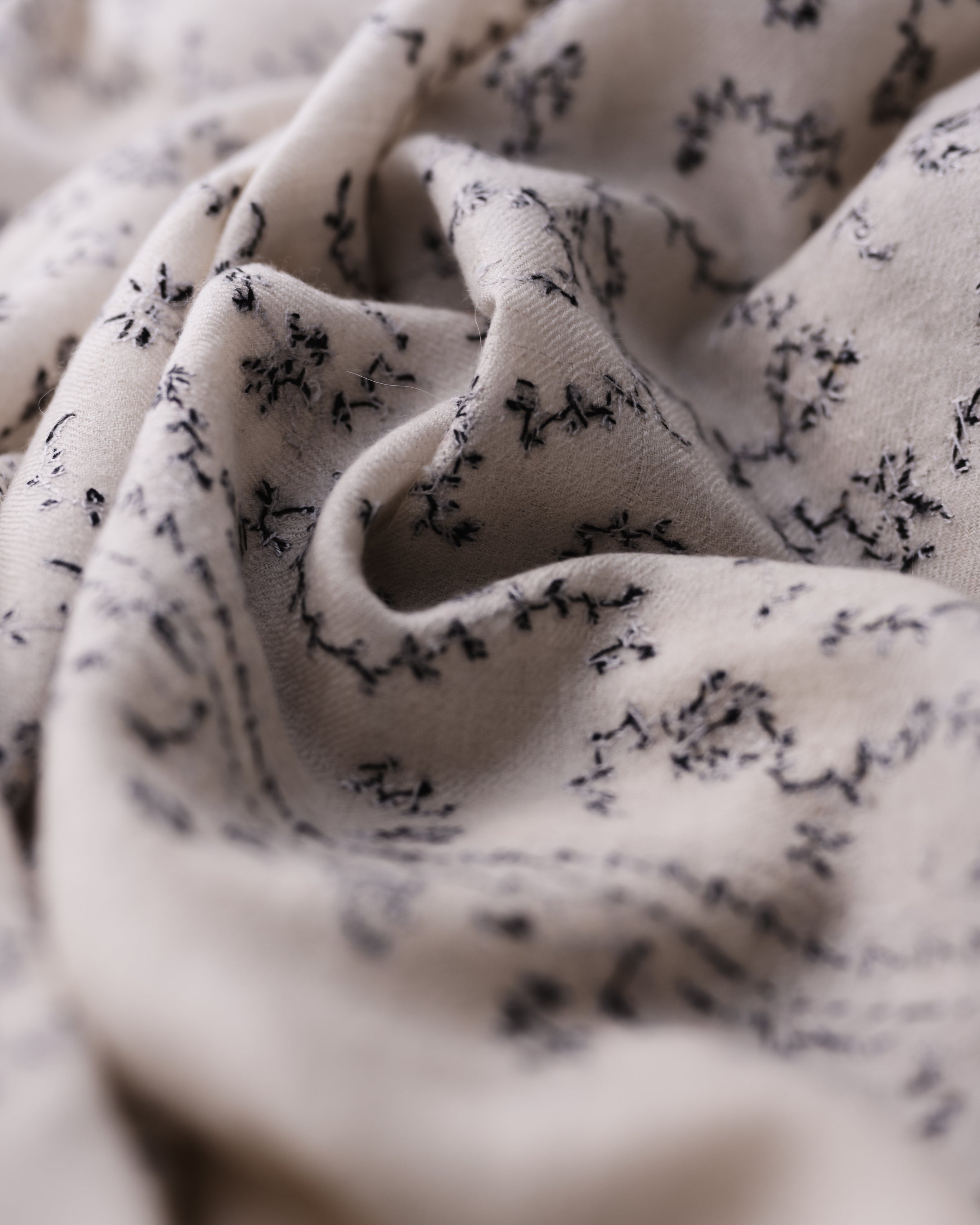 Halter Frost Baby Cashmere Stole — Cream stole from the Ashwaa Icons collection