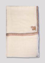 Stirrup Dawn Baby Cashmere Stole — Cream stole from the Ashwaa Icons collection