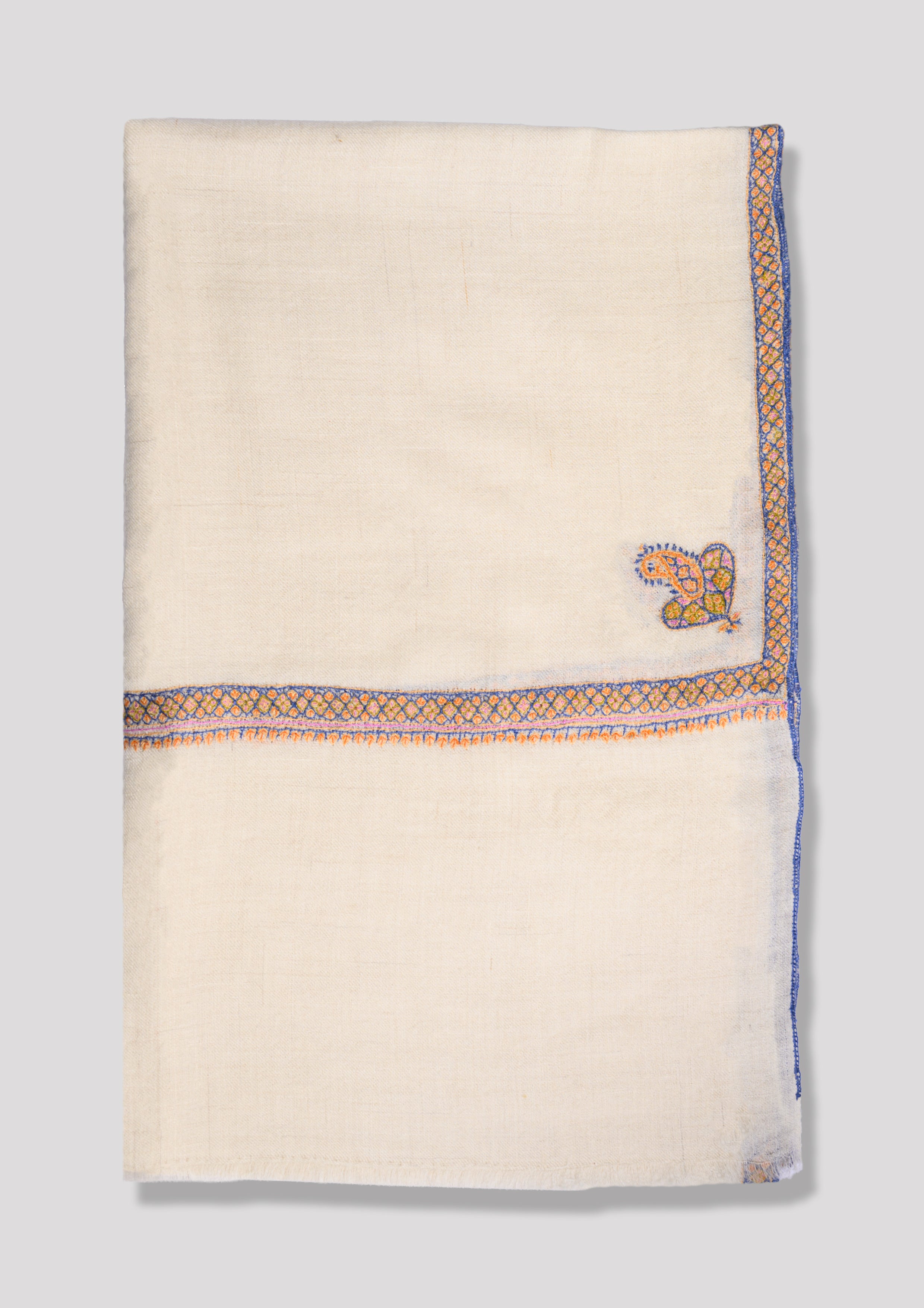 Stirrup Dawn Baby Cashmere Stole — Cream stole from the Ashwaa Icons collection