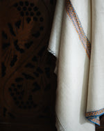 Stirrup Dawn Baby Cashmere Stole — Cream stole from the Ashwaa Icons collection