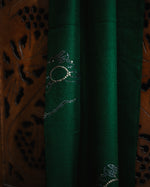 Spur Glint Wool Stole — Green stole from the Ashwaa Equestrian collection