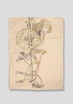 Girth Gilt Cashmere Stole — Cream stole from the Ashwaa Equestrian collection