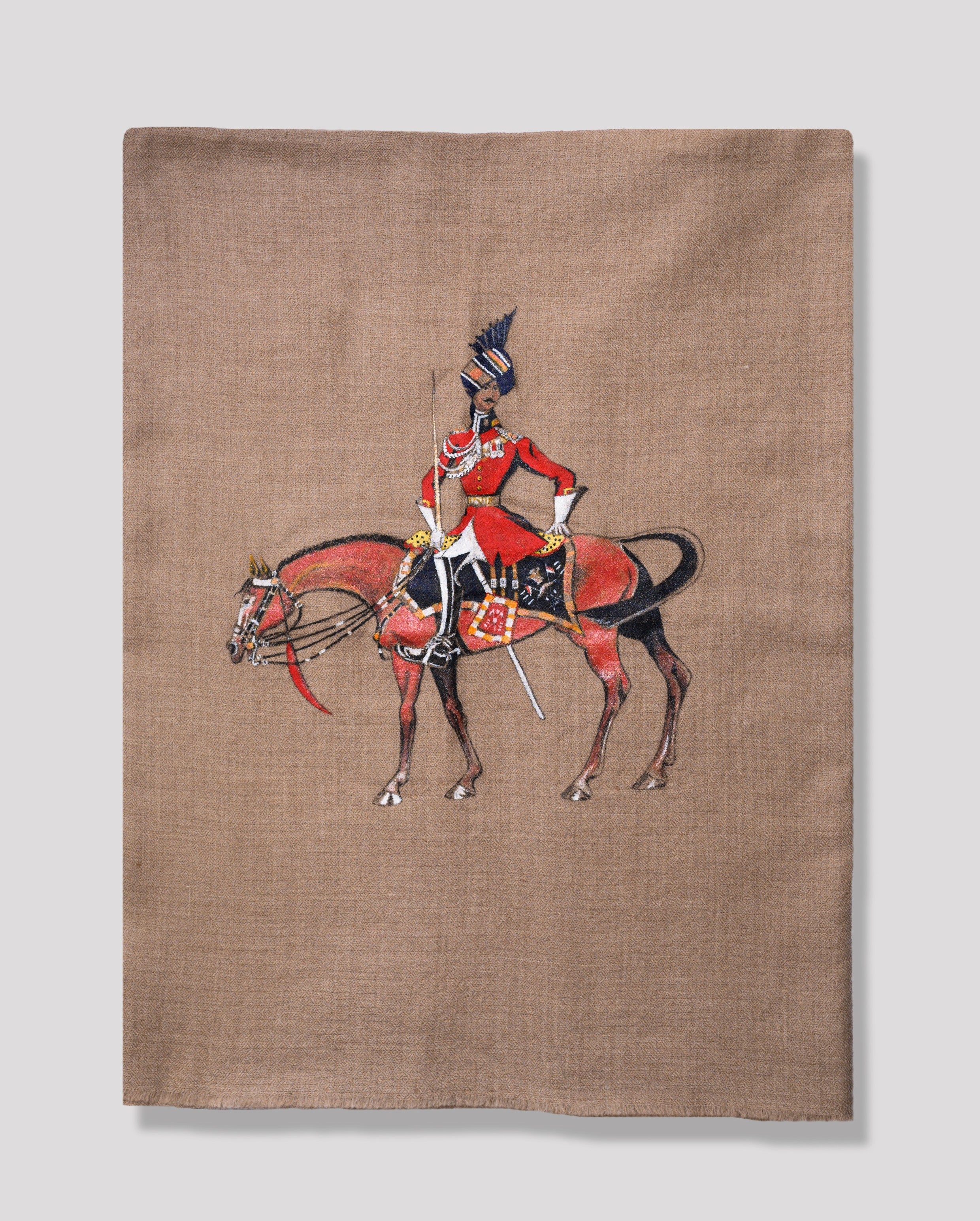 Cantle Dusk Cashmere Stole — Earth Brown stole from the Ashwaa Equestrian collection