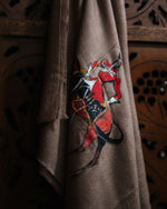 Cantle Dusk Cashmere Stole — Earth Brown stole from the Ashwaa Equestrian collection