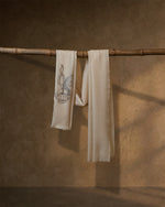 Forelock Flame Cashmere Stole — Cream stole from the Ashwaa Equestrian collection