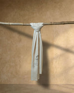 Vault Soar Cashmere stole  Ivory stole from the Ashwaa Show jumping collection