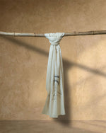Tempi Frost Cashmere stole  Ivory stole from the Ashwaa Dressage collection