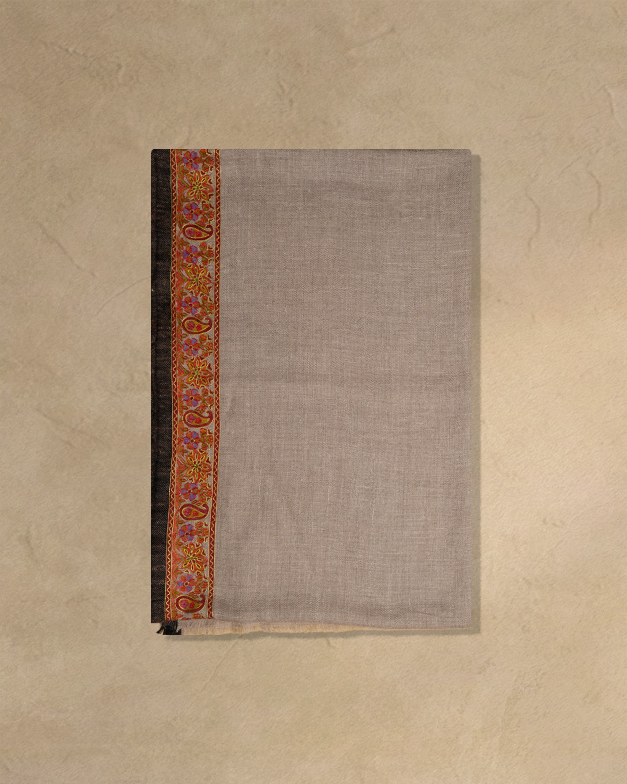 Kalam Earth Cashmere Stole  Brown stole from the Ashwaa Icons collection