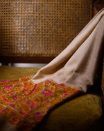 Kalam Earth Cashmere Stole  Brown stole from the Ashwaa Icons collection