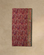 Crimson Jamawar Cashmere Shawl  Burgundy stole from the Ashwaa Icons collection