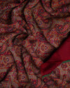 Crimson Jamawar Cashmere Shawl