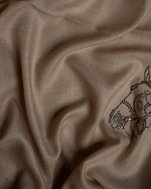 Bridle Glint Wool Shawls — Beige shawl from the Ashwaa Equestrian collection