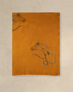 Stirrup Gilt Wool Stole — Mustard stole from the Ashwaa Equestrian collection