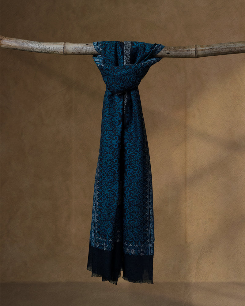 Flank Dusk Wool Stole — Black stole from the Ashwaa Equestrian collection