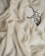 Curvet Salute Wool Stole — Cream stole from the Ashwaa Dressage collection