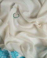Halter Bloom Wool Stole — Cream stole from the Ashwaa Equestrian collection