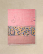 Knee Bloom Wool Stole — Pink stole from the Ashwaa Polo collection