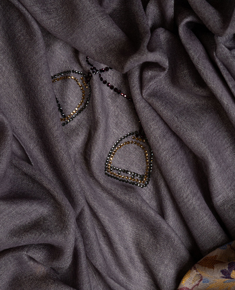 Cantle Bloom Wool Stole — Lavender stole from the Ashwaa Equestrian collection
