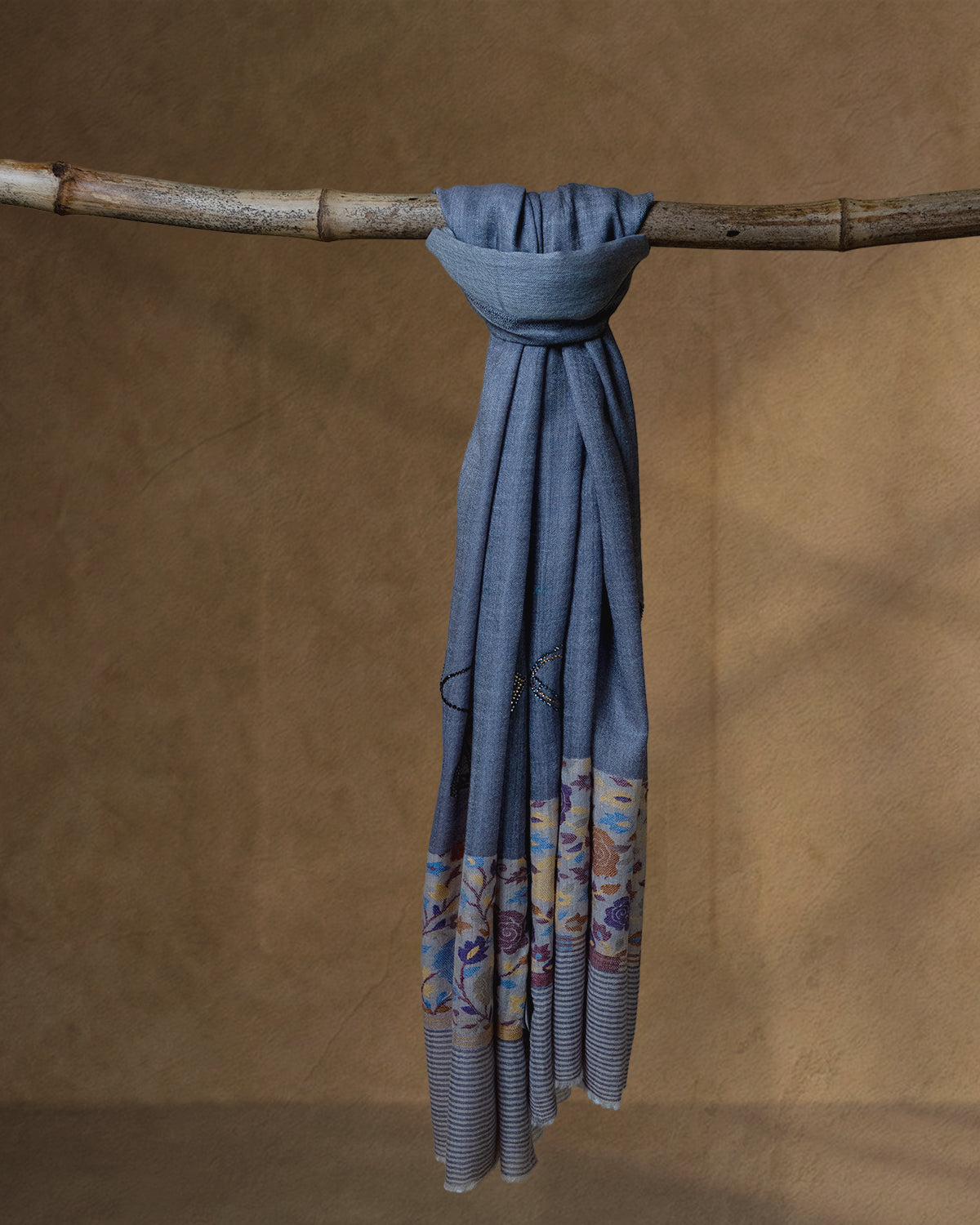 Cantle Bloom Wool Stole — Lavender stole from the Ashwaa Equestrian collection