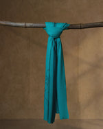 Paddock Gleam Wool Stole — Emerald stole from the Ashwaa Equestrian collection