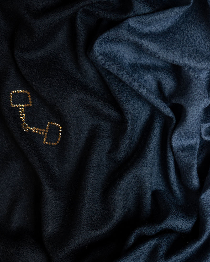 Snaffle Dusk Wool Stole — Grey stole from the Ashwaa Equestrian collection