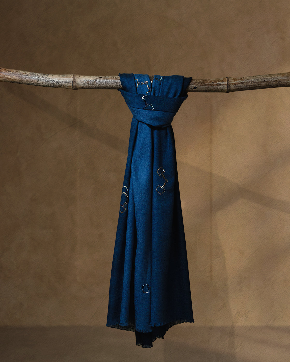 Snaffle Dusk Wool Stole — Grey stole from the Ashwaa Equestrian collection