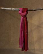 Pommel Ember Wool Stole — Coral stole from the Ashwaa Equestrian collection