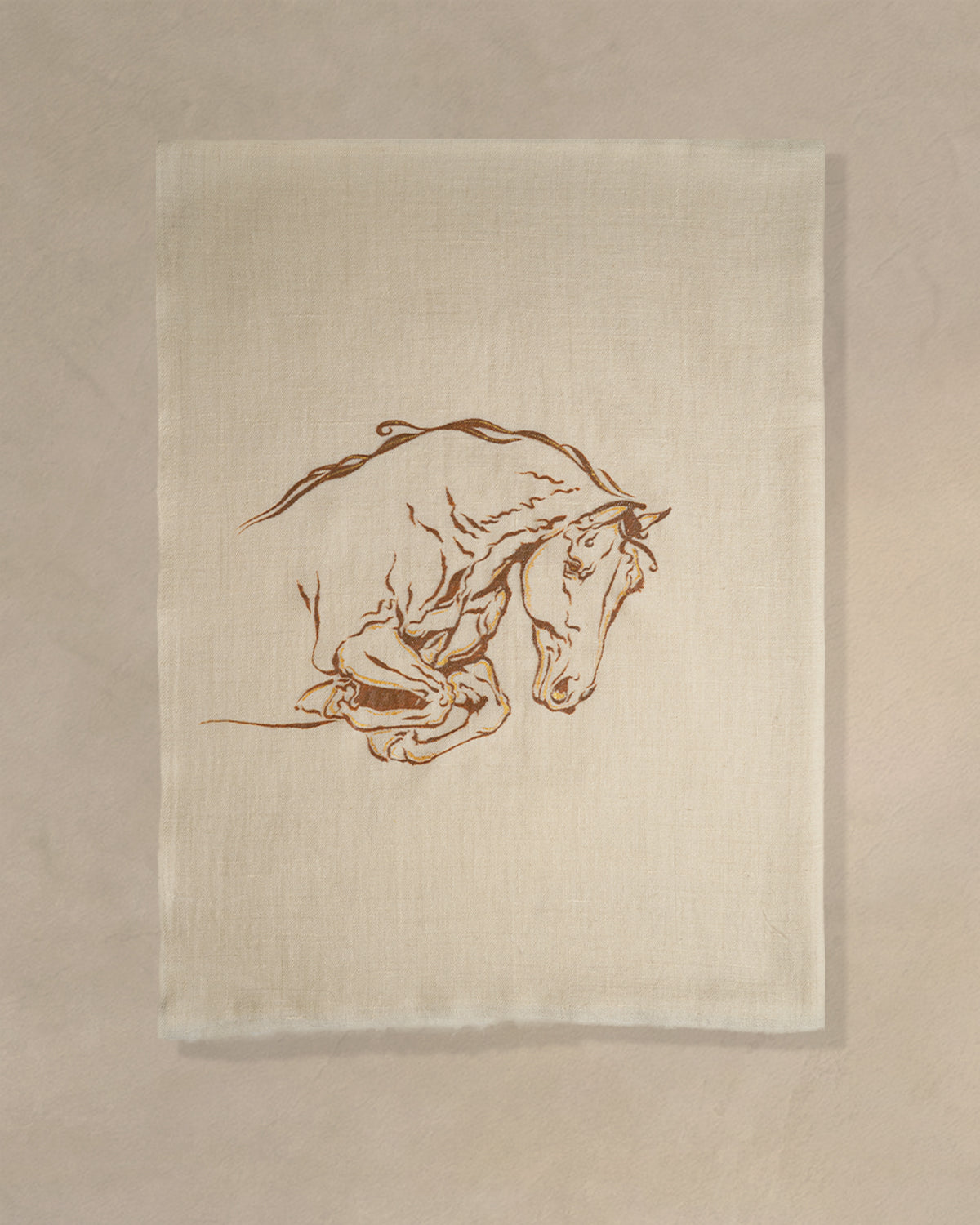 Oxer Drift Cashmere Stole — Cream stole from the Ashwaa Show Jumping collection