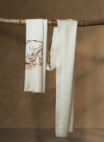 Oxer Drift Cashmere Stole — Cream stole from the Ashwaa Show Jumping collection