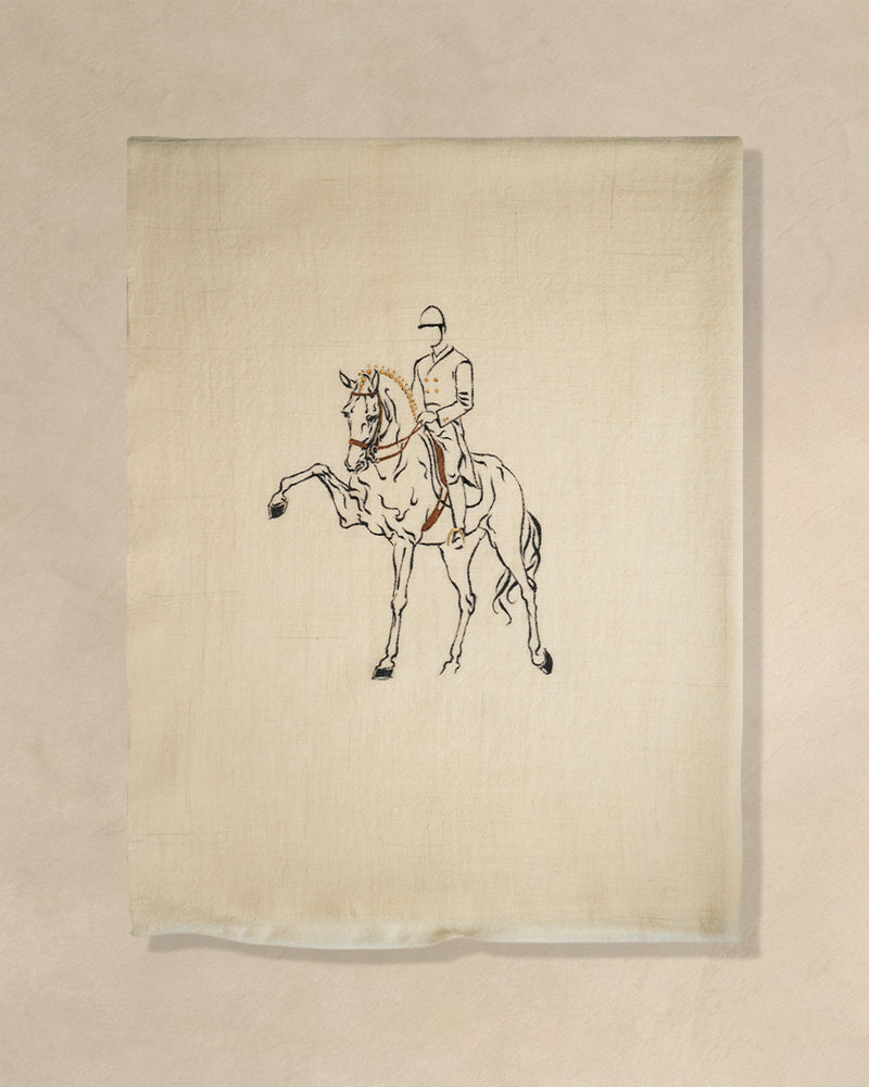 Renvers Poise Cashmere Stole — Cream stole from the Ashwaa Dressage collection