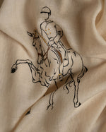 Renvers Poise Cashmere Stole — Cream stole from the Ashwaa Dressage collection