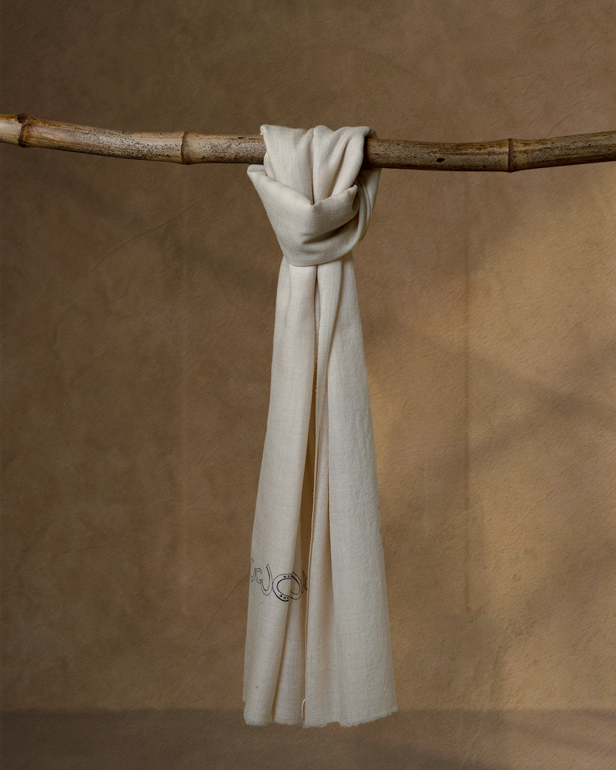 Spread Flight Cashmere Stole — Cream stole from the Ashwaa Show Jumping collection