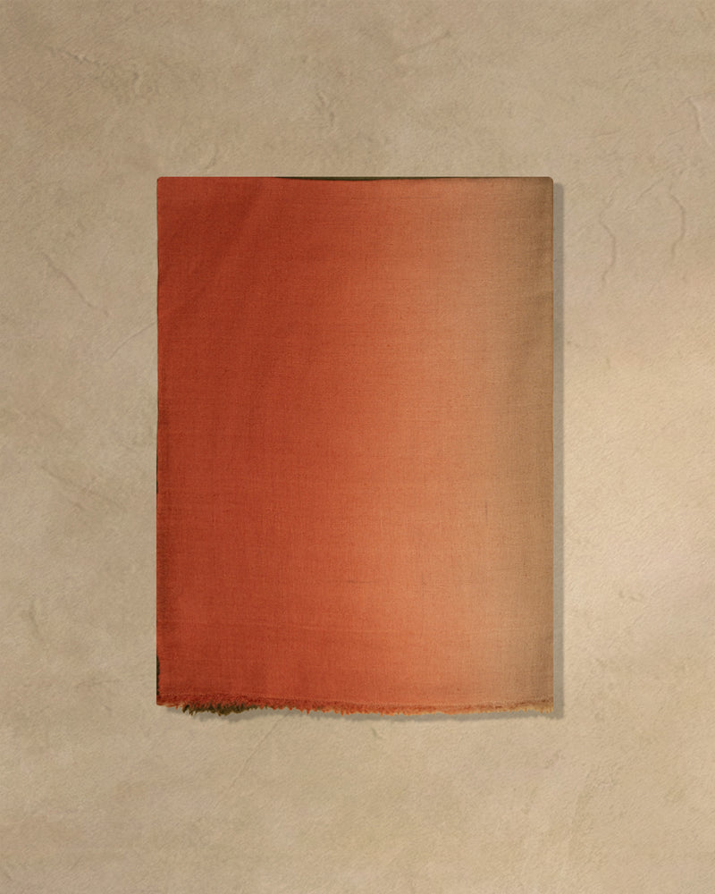 Grove Zari Cashmere Stole  Olive stole from the Ashwaa Sunrise collection