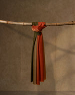 Grove Zari Cashmere Stole  Olive stole from the Ashwaa Sunrise collection