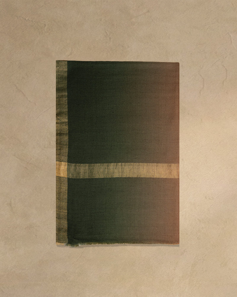 Onyx Thread Cashmere Stole  Black stole from the Ashwaa Sunrise collection