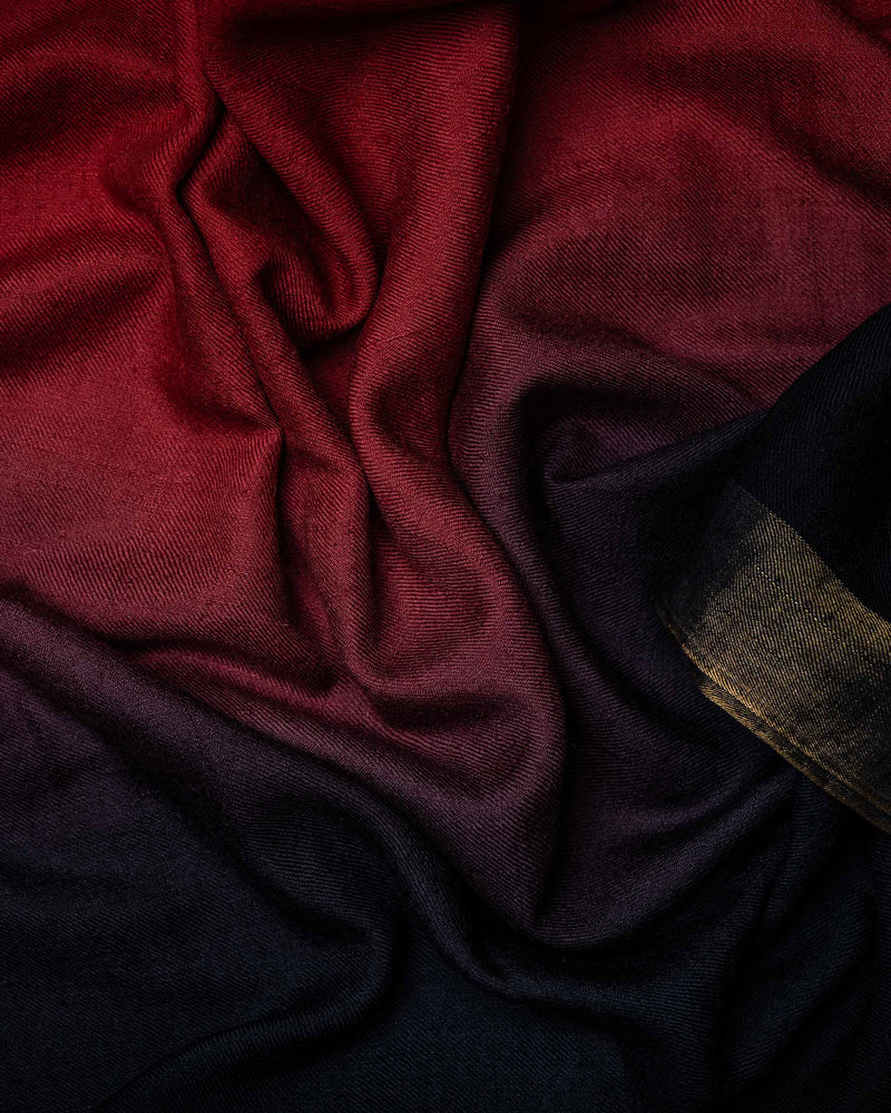 Onyx Thread Cashmere Stole  Black stole from the Ashwaa Sunrise collection